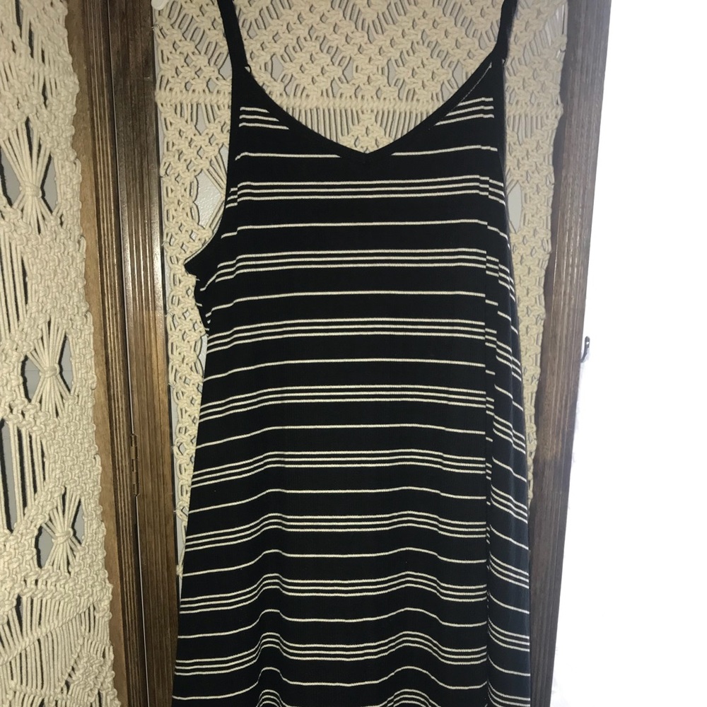 Black and White Striped Dress